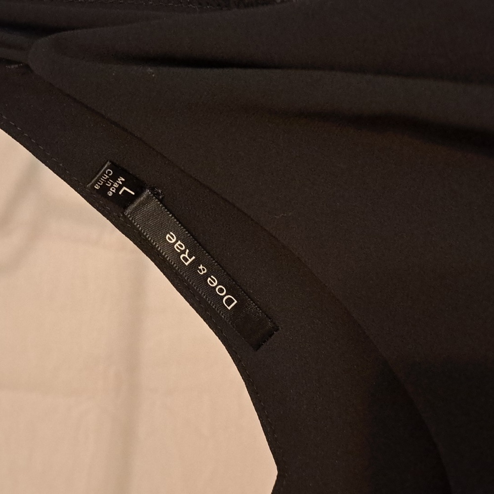 Doe & Rae Black Ruffle Blouse - Picture 2 of 5